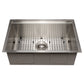 ZLINE 27" Garmisch Undermount Single Bowl Kitchen Sink with Bottom Grid and Accessories 