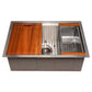 ZLINE 27" Garmisch Undermount Single Bowl Kitchen Sink with Bottom Grid and Accessories 
