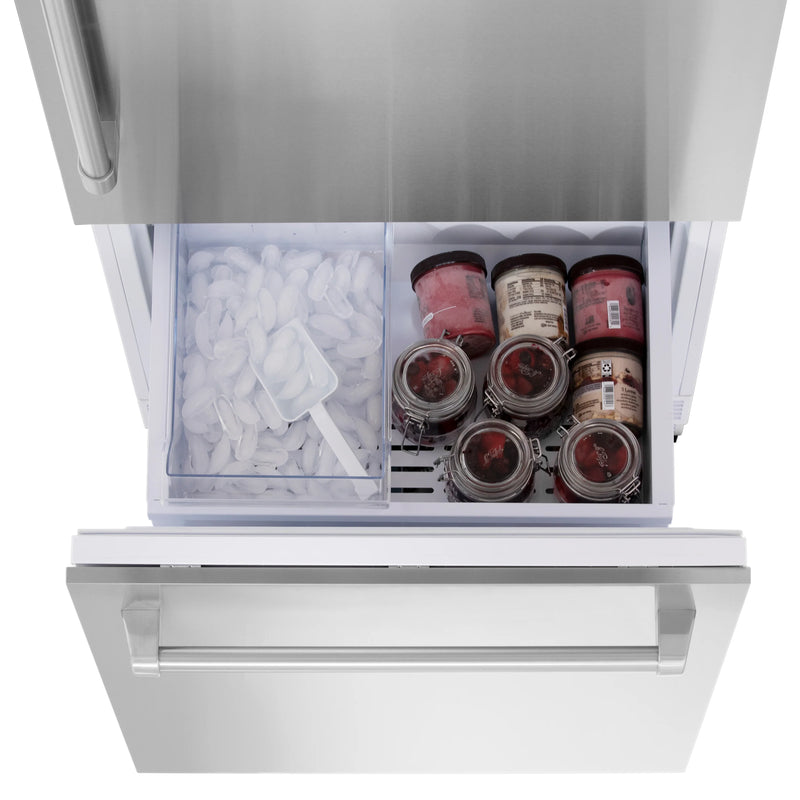 ZLINE 30" 16.1 cu. ft. Panel Ready Built-In 2-Door Bottom Freezer Refrigerator with Internal Water and Ice Dispenser