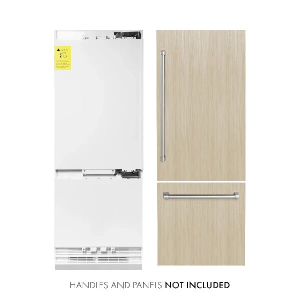 ZLINE 30" Inch Refrigerator showing extra handle options