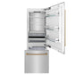 ZLINE 30" Autograph Edition 16.1 cu. ft. Built-in 2-Door Bottom Freezer Refrigerator with Internal Water and Ice Dispenser in Stainless Steel RBIVZ-304-30