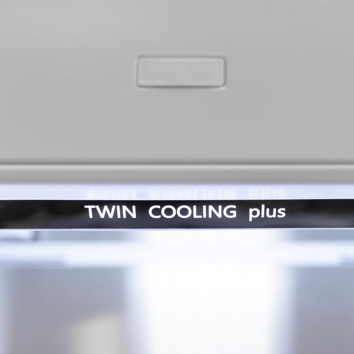ZLINE 30" Autograph Edition 16.1 cu. ft. Built-in 2-Door Bottom Freezer Refrigerator with Internal Water and Ice Dispenser in Stainless Steel RBIVZ-304-30