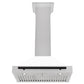 ZLINE 30" Autograph Edition DuraSnow® Stainless Steel Range Hood with White Matte Shell KB4SNZ-WM30