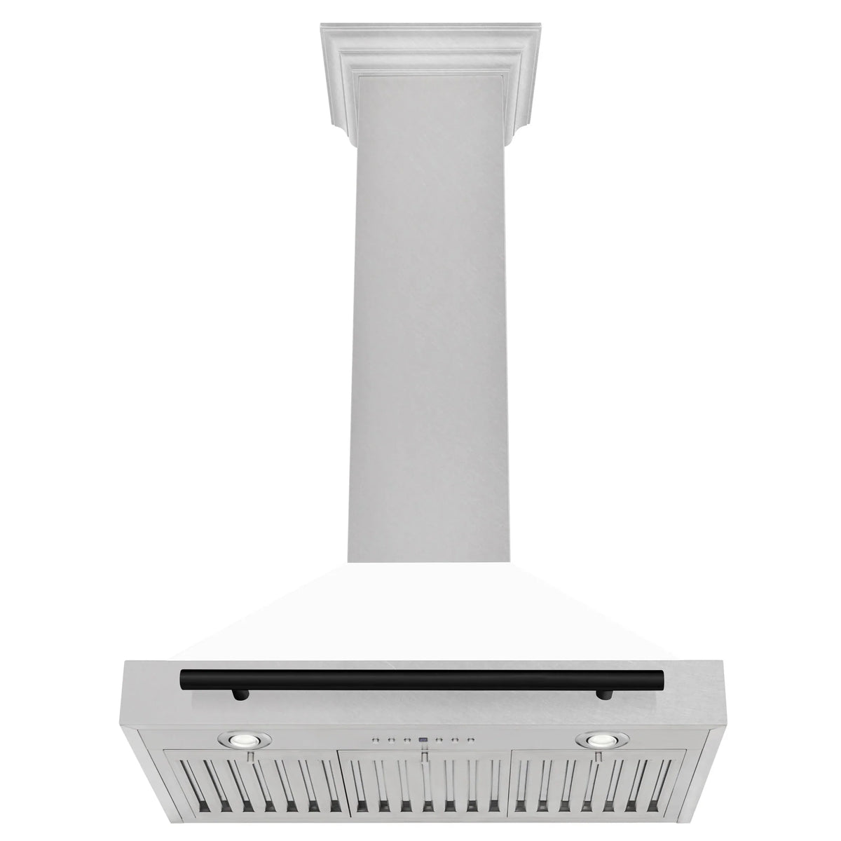 ZLINE 30" Autograph Edition DuraSnow® Stainless Steel Range Hood with White Matte Shell KB4SNZ-WM30