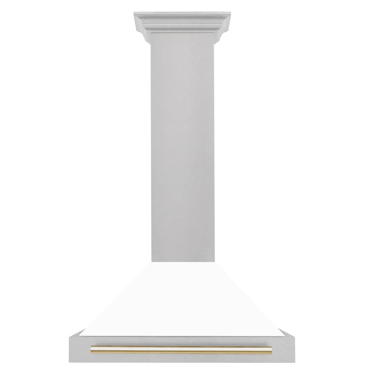 ZLINE 30" Autograph Edition DuraSnow® Stainless Steel Range Hood with White Matte Shell KB4SNZ-WM30