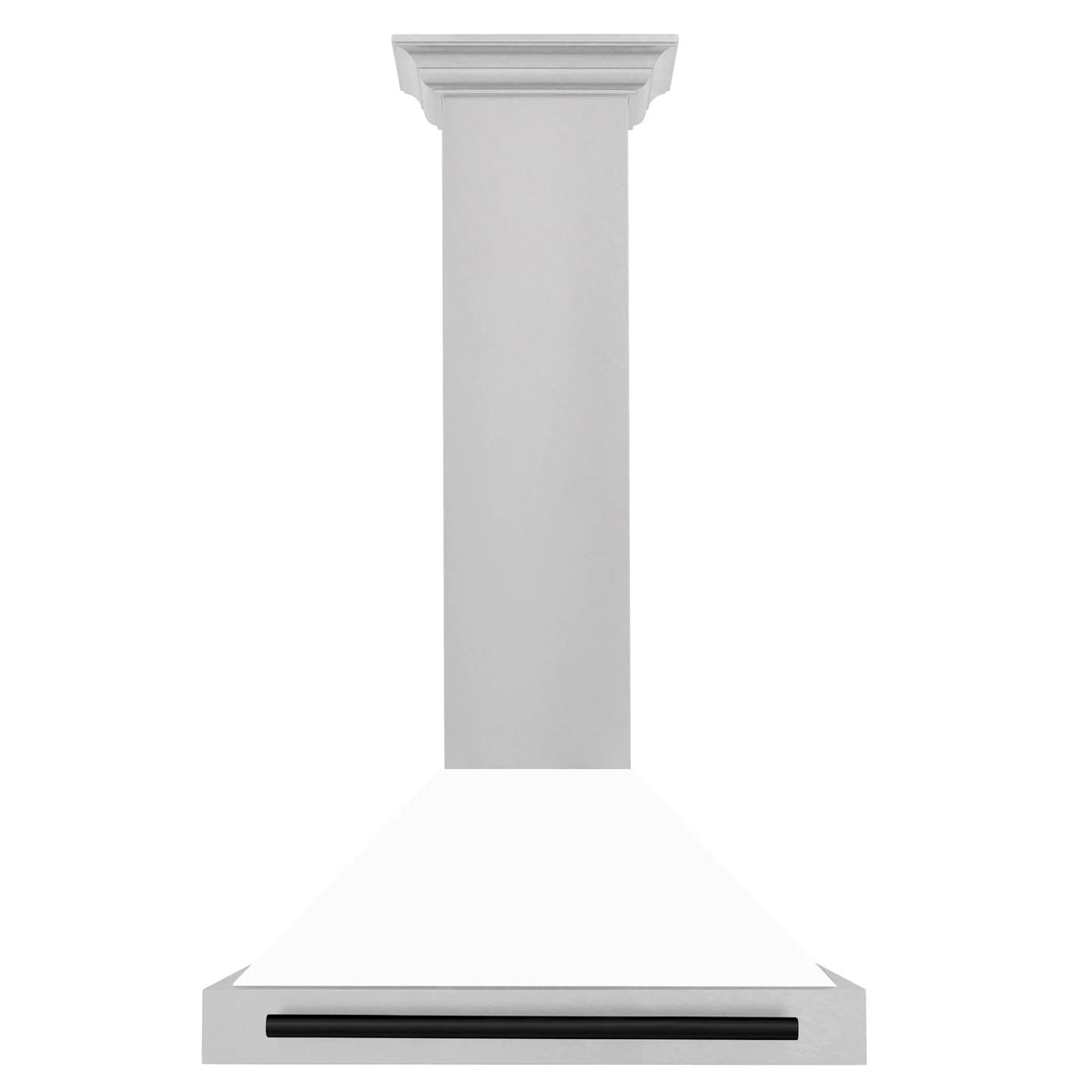 ZLINE 30" Autograph Edition DuraSnow® Stainless Steel Range Hood with White Matte Shell KB4SNZ-WM30