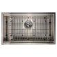 ZLINE 30" Garmisch Undermount Single Bowl Kitchen Sink with Bottom Grid and Accessories 
