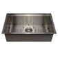 ZLINE 30" Garmisch Undermount Single Bowl Kitchen Sink with Bottom Grid and Accessories 