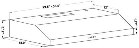 ZLINE 30 in. 280 CFM Under Cabinet Range Hood in Stainless Steel