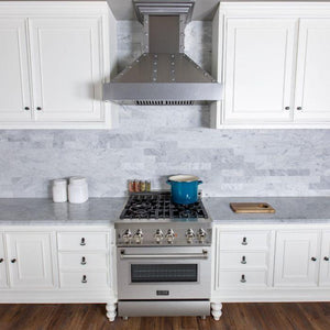 ZLINE Appliance Package - 30 in. Dual Fuel Range with DuraSnow® Door & 30 in. Range Hood - 2KP-RASNRH30