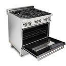 ZLINE Appliance Package - 30 in. Dual Fuel Range with DuraSnow® Door & 30 in. Range Hood - 2KP-RASNRH30