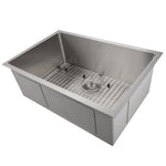 ZLINE 30" Meribel Undermount Single Bowl Kitchen Sink with Bottom Grid