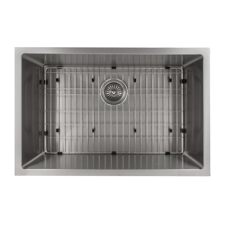 ZLINE 30" Meribel Undermount Single Bowl Kitchen Sink with Bottom Grid