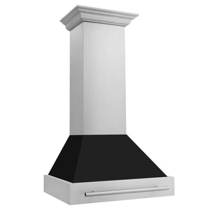 ZLINE 30" Stainless Steel Range Hood with Colored Shell and Stainless Steel Handle