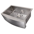 ZLINE 30" Zermatt Farmhouse Apron Mount Single Bowl Kitchen Sink with Bottom Grid