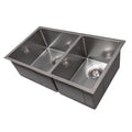 ZLINE 33" Chamonix Undermount Double Bowl Kitchen Sink with Bottom Grid 