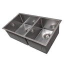 ZLINE 33" Chamonix Undermount Double Bowl Kitchen Sink with Bottom Grid 