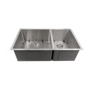ZLINE 33" Chamonix Undermount Double Bowl Kitchen Sink with Bottom Grid 