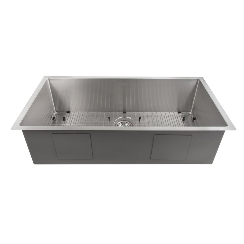 ZLINE 33" Meribel Undermount Single Bowl Kitchen Sink with Bottom Grid 