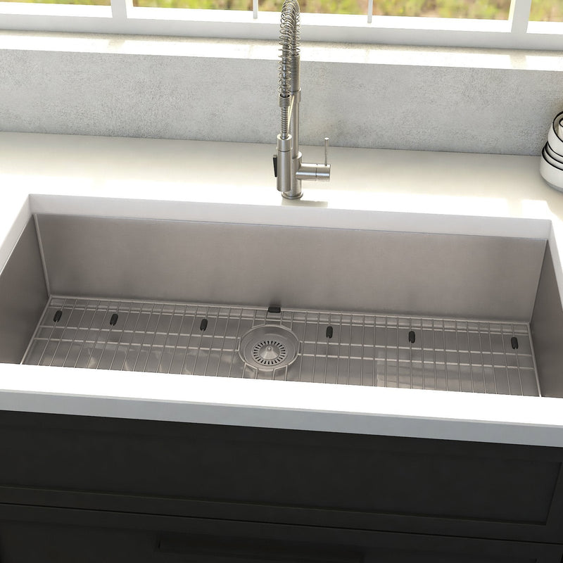 ZLINE 33" Meribel Undermount Single Bowl Kitchen Sink with Bottom Grid 