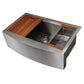 ZLINE 33" Moritz Farmhouse Apron Mount Single Bowl Kitchen Sink with Bottom Grid and Accessories