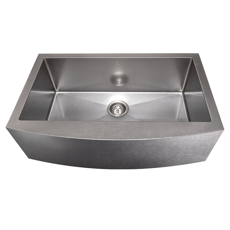 ZLINE 33" Vail Farmhouse Apron Mount Single Bowl Kitchen Sink with Bottom Grid 