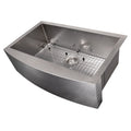 ZLINE 33" Vail Farmhouse Apron Mount Single Bowl Kitchen Sink with Bottom Grid 