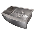 ZLINE 33" Vail Farmhouse Apron Mount Single Bowl Kitchen Sink with Bottom Grid 