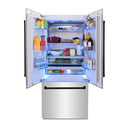 ZLINE 36" Autograph Edition 19.6 cu. ft. Built-in 2-Door Bottom Freezer Refrigerator with Internal Water and Ice Dispenser in Stainless Steel with Accents RBIVZ-304-36