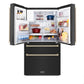 ZLINE 36" Autograph Edition 21.6 cu. ft Freestanding French Door Refrigerator with Water and Ice Dispenser in Fingerprint Resistant Black Stainless Steel with Autograph Handles