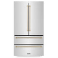 ZLINE 36" Autograph Edition 22.5 cu. ft Freestanding French Door Refrigerator with Ice Maker in Fingerprint Resistant Stainless Steel
