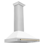 ZLINE 36" Autograph Edition Stainless Steel Range Hood with White Matte Shell 
