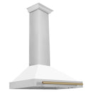 ZLINE 36" Autograph Edition Stainless Steel Range Hood with White Matte Shell 