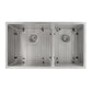 ZLINE 36" Chamonix Undermount Double Bowl Kitchen Sink with Bottom Grid