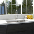 ZLINE 36" Chamonix Undermount Double Bowl Kitchen Sink with Bottom Grid
