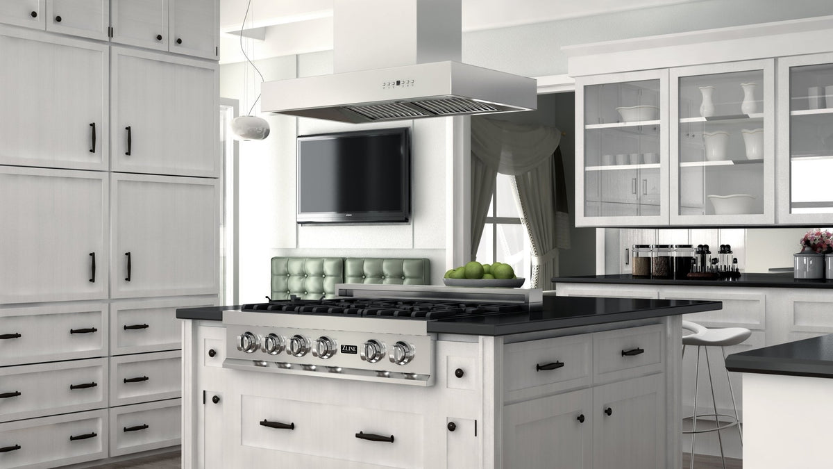 ZLINE 36 in. Remote Blower Island Mount Range Hood in Stainless Steel - KECOMi-RD-36