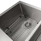 ZLINE 36" Niseko Farmhouse Apron Mount Double Bowl Kitchen Sink with Bottom Grid 