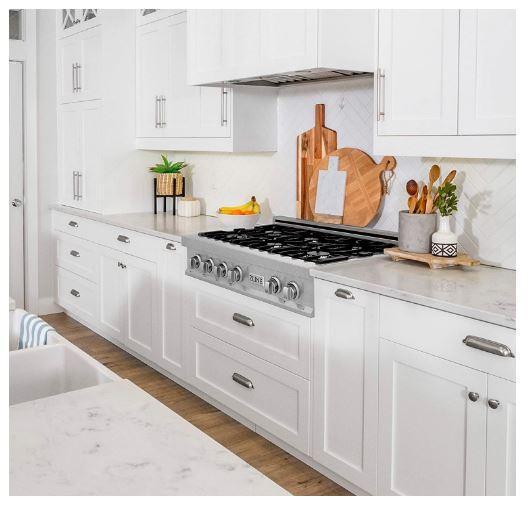ZLINE 36" Porcelain Rangetop in DuraSnow Stainless Steel with 6 Gas Burners
