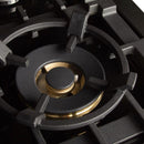 ZLINE 4-Piece Appliance Package - 36 In. Rangetop, Range Hood, Refrigerator, and Wall Oven in Black Stainless Steel - 4KPR-RTBRH36-AWS