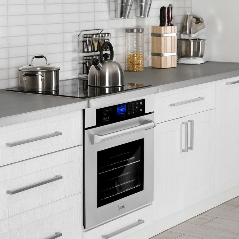 ZLINE Appliance Package - 4-Piece Appliance Package - 48 In. Rangetop, Wall Oven, Refrigerator, and Microwave Oven in Stainless Steel - 4KPR-RT48-MWAWS