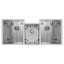 ZLINE 45" Breckenridge Undermount Triple Bowl Kitchen Sink with Bottom Grid and Accessories