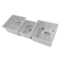 ZLINE 45" Breckenridge Undermount Triple Bowl Kitchen Sink with Bottom Grid and Accessories