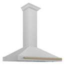 ZLINE 48" Autograph Edition DuraSnow® Stainless Steel Range Hood with DuraSnow® Stainless Steel Shell KB4SNZ-48