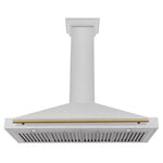ZLINE 48" Autograph Edition DuraSnow® Stainless Steel Range Hood with DuraSnow® Stainless Steel Shell KB4SNZ-48