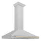 ZLINE 48" Autograph Edition DuraSnow® Stainless Steel Range Hood with DuraSnow® Stainless Steel Shell KB4SNZ-48