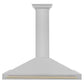 ZLINE 48" Autograph Edition DuraSnow® Stainless Steel Range Hood with DuraSnow® Stainless Steel Shell KB4SNZ-48