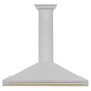 ZLINE 48" Autograph Edition DuraSnow® Stainless Steel Range Hood with DuraSnow® Stainless Steel Shell KB4SNZ-48
