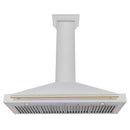 ZLINE 48" Autograph Edition DuraSnow® Stainless Steel Range Hood with DuraSnow® Stainless Steel Shell KB4SNZ-48