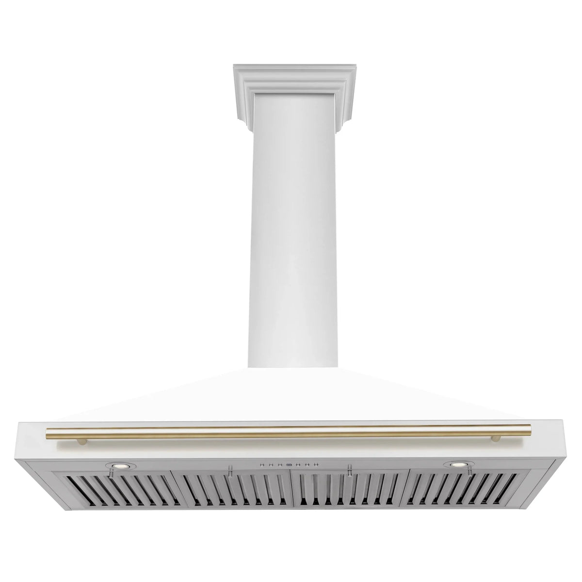 ZLINE 48" Autograph Edition Stainless Steel Range Hood with White Matte Shell KB4STZ-WM48