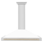 ZLINE 48" Autograph Edition Stainless Steel Range Hood with White Matte Shell KB4STZ-WM48